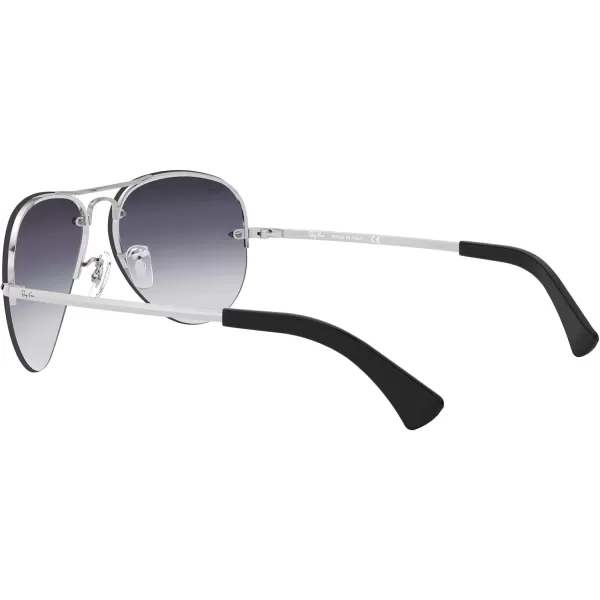 RayBan Rb3449 Aviator SunglassesSilverLight Grey Gradient Dark Blue