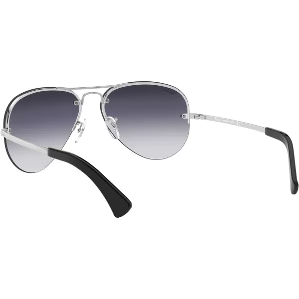 RayBan Rb3449 Aviator SunglassesSilverLight Grey Gradient Dark Blue