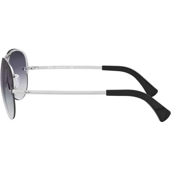 RayBan Rb3449 Aviator SunglassesSilverLight Grey Gradient Dark Blue