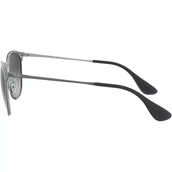 RayBan Rb3539 Erika Metal Round SunglassesMetallic GreyLight Grey Gradient Dark Grey