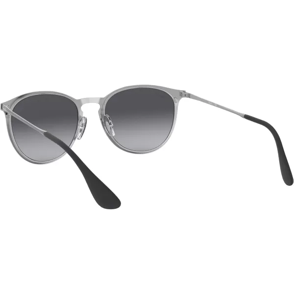 RayBan Rb3539 Erika Metal Round SunglassesMetallic GreyLight Grey Gradient Dark Grey
