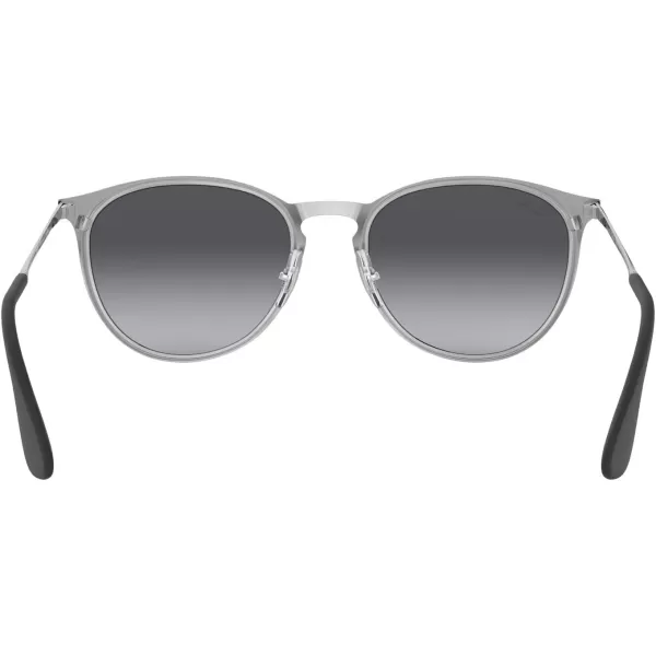 RayBan Rb3539 Erika Metal Round SunglassesMetallic GreyLight Grey Gradient Dark Grey