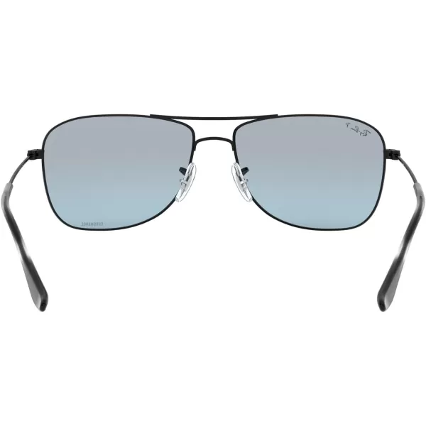 RayBan Rb3543 Chromance Aviator SunglassesBlackPolarized Blue Mirrored Silver