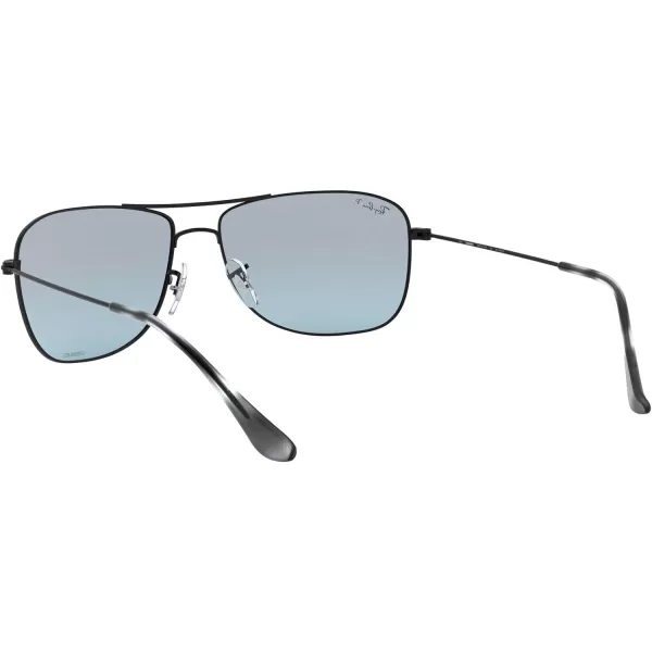 RayBan Rb3543 Chromance Aviator SunglassesBlackPolarized Blue Mirrored Silver