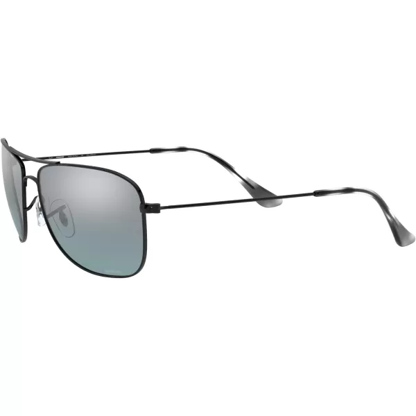 RayBan Rb3543 Chromance Aviator SunglassesBlackPolarized Blue Mirrored Silver