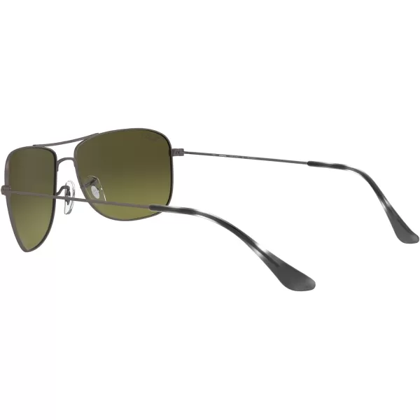 RayBan Rb3543 Chromance Aviator SunglassesMatte GunmetalPolarized Green Mirrored Gold Gradient