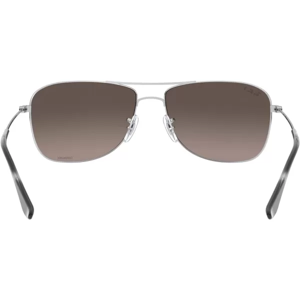 RayBan Rb3543 Chromance Aviator SunglassesSilverPolarized Grey Mirrored Silver