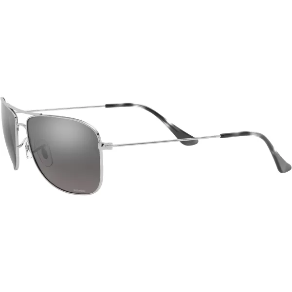 RayBan Rb3543 Chromance Aviator SunglassesSilverPolarized Grey Mirrored Silver