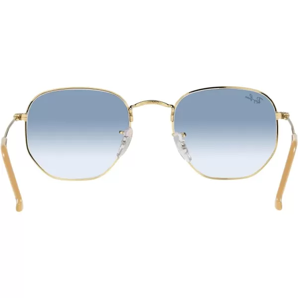 RayBan Rb3548 Hexagonal SunglassesGoldClear Gradient Blue