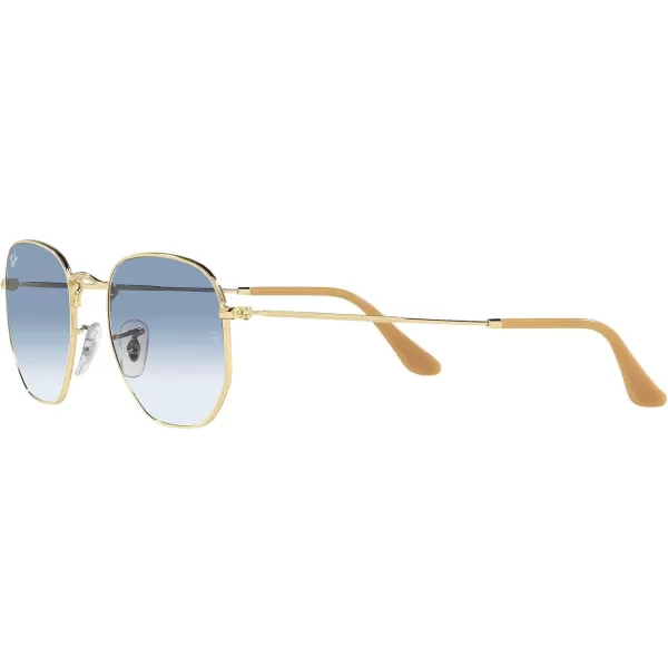 RayBan Rb3548 Hexagonal SunglassesGoldClear Gradient Blue