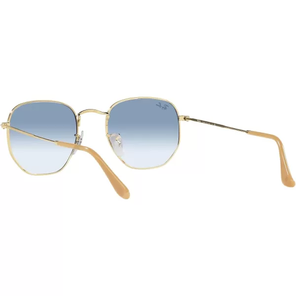 RayBan Rb3548 Hexagonal SunglassesGoldClear Gradient Blue