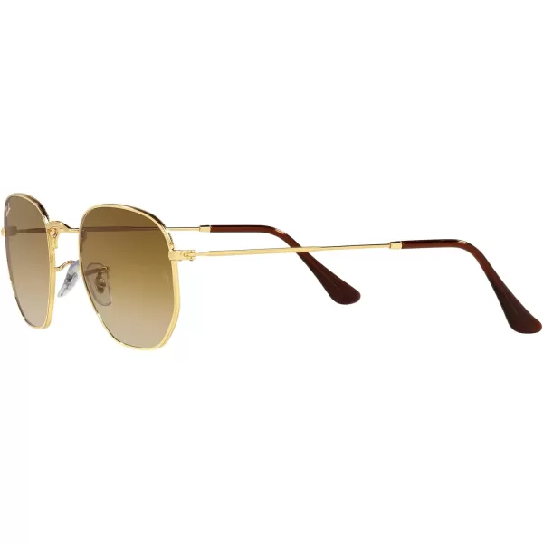 RayBan Rb3548 Hexagonal SunglassesGoldClear Gradient Brown