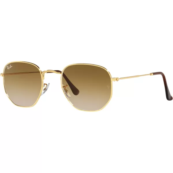 RayBan Rb3548 Hexagonal SunglassesGoldClear Gradient Brown