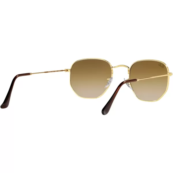 RayBan Rb3548 Hexagonal SunglassesGoldClear Gradient Brown