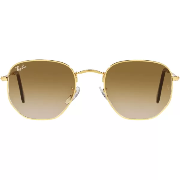 RayBan Rb3548 Hexagonal SunglassesGoldClear Gradient Brown