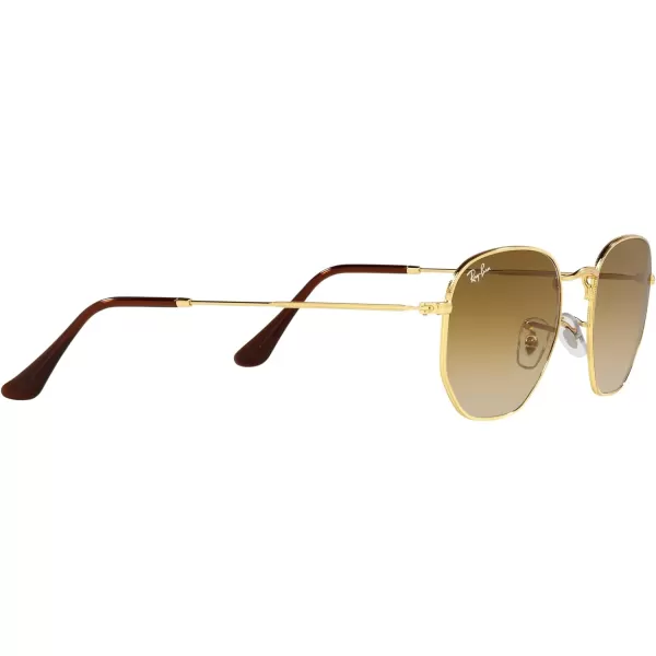 RayBan Rb3548 Hexagonal SunglassesGoldClear Gradient Brown