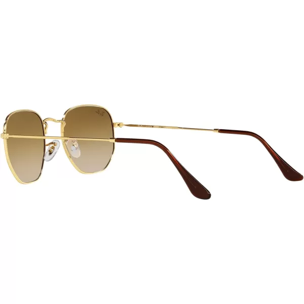 RayBan Rb3548 Hexagonal SunglassesGoldClear Gradient Brown
