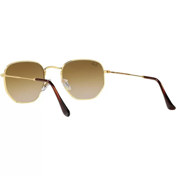 RayBan Rb3548 Hexagonal SunglassesGoldClear Gradient Brown