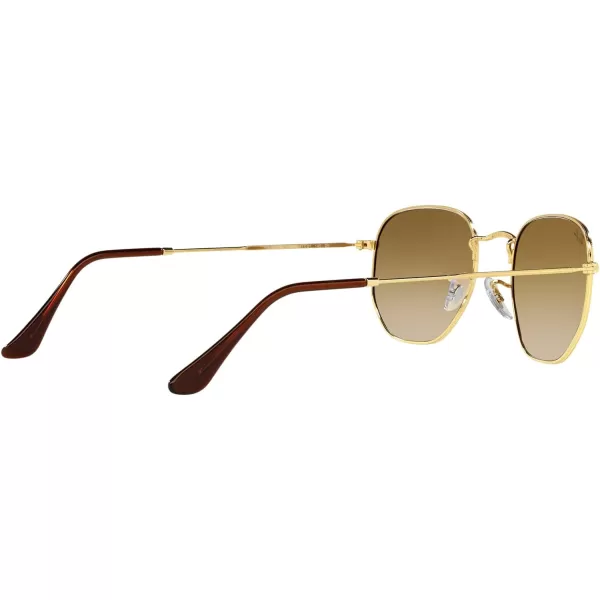 RayBan Rb3548 Hexagonal SunglassesGoldClear Gradient Brown
