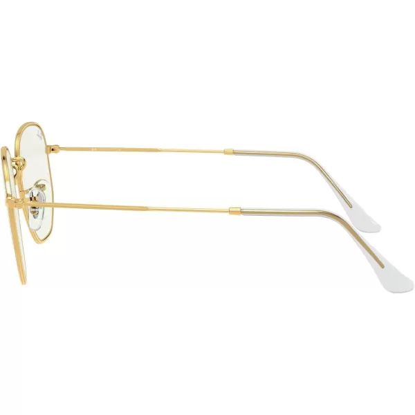 RayBan Rb3548 Hexagonal SunglassesLegend GoldClear Blue Light Filtering