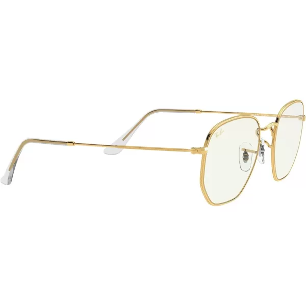 RayBan Rb3548 Hexagonal SunglassesLegend GoldClear Blue Light Filtering