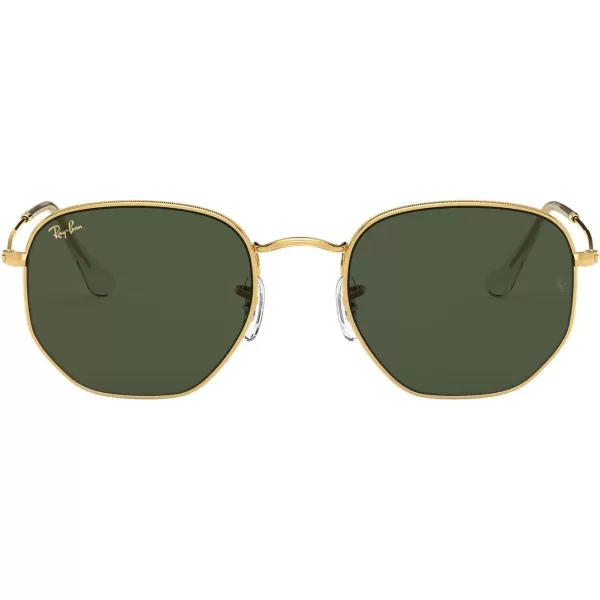 RayBan Rb3548 Hexagonal SunglassesLegend GoldG15 Green