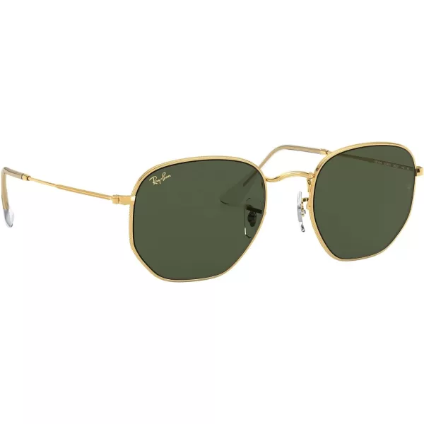 RayBan Rb3548 Hexagonal SunglassesLegend GoldG15 Green