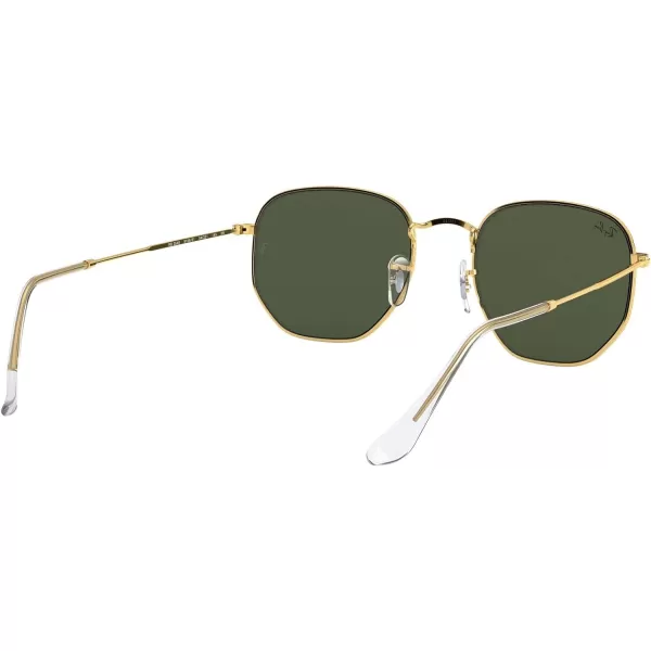 RayBan Rb3548 Hexagonal SunglassesLegend GoldG15 Green