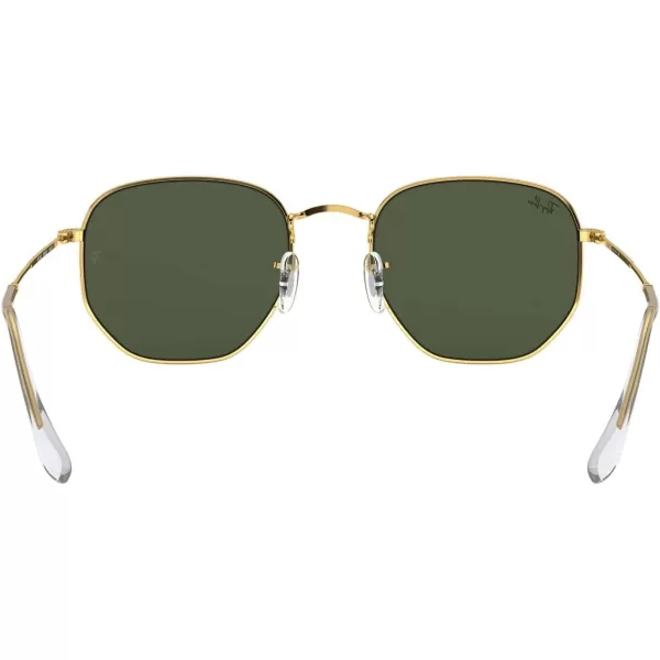 RayBan Rb3548 Hexagonal SunglassesLegend GoldG15 Green