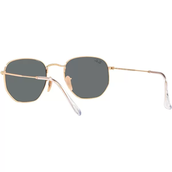 RayBan Rb3548n Hexagonal Flat Lens SunglassesGoldBlue