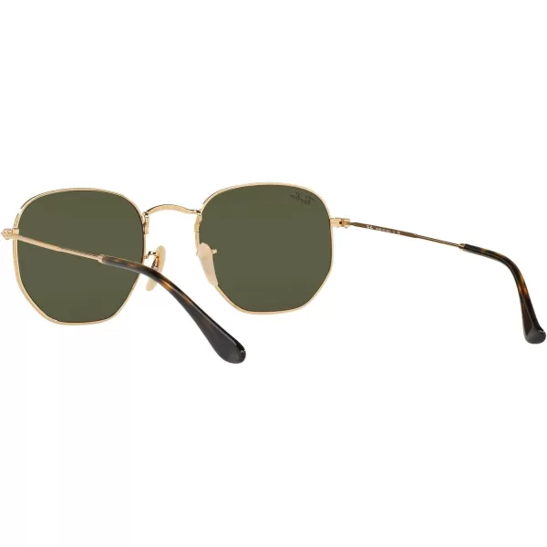 RayBan Rb3548n Hexagonal Flat Lens SunglassesGoldGrey Flash