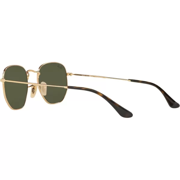 RayBan Rb3548n Hexagonal Flat Lens SunglassesGoldGrey Flash