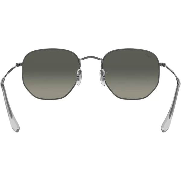 RayBan Rb3548n Hexagonal Flat Lens SunglassesGunmetalLight Grey Gradient Dark Grey