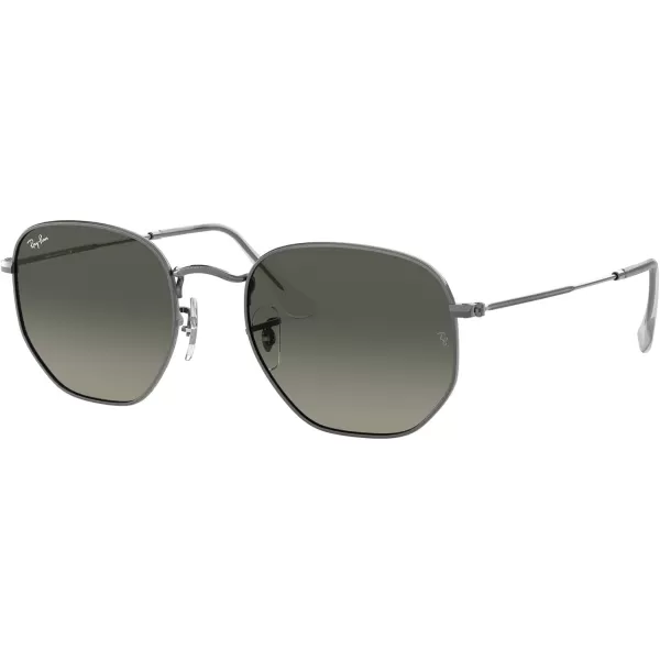 RayBan Rb3548n Hexagonal Flat Lens SunglassesGunmetalLight Grey Gradient Dark Grey