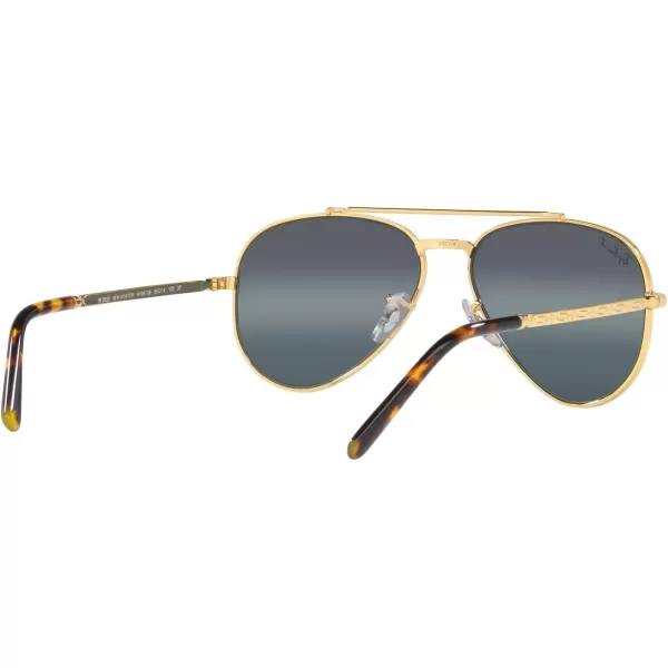 RayBan Rb3625 New Aviator Pilot SunglassesLegend GoldPolarized Clear Gradient Dark Blue