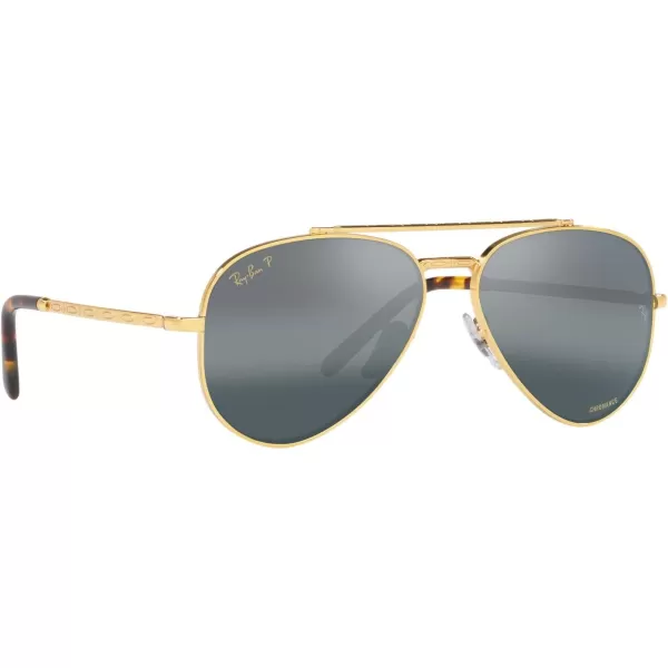 RayBan Rb3625 New Aviator Pilot SunglassesLegend GoldPolarized Clear Gradient Dark Blue