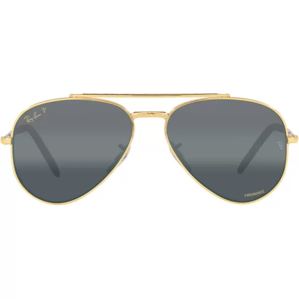 RayBan Rb3625 New Aviator Pilot SunglassesLegend GoldPolarized Clear Gradient Dark Blue