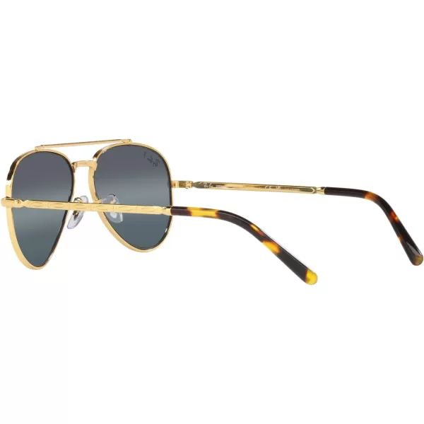 RayBan Rb3625 New Aviator Pilot SunglassesLegend GoldPolarized Clear Gradient Dark Blue