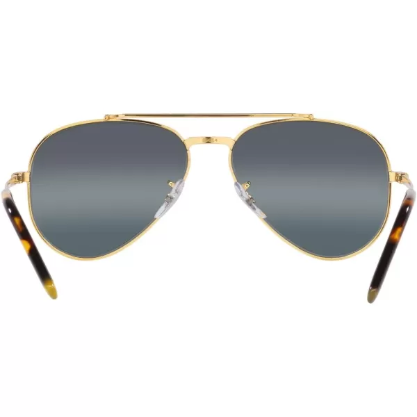 RayBan Rb3625 New Aviator Pilot SunglassesLegend GoldPolarized Clear Gradient Dark Blue