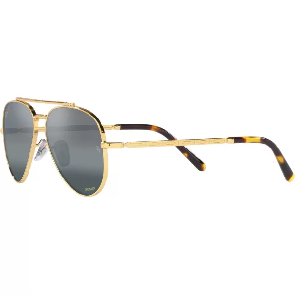 RayBan Rb3625 New Aviator Pilot SunglassesLegend GoldPolarized Clear Gradient Dark Blue