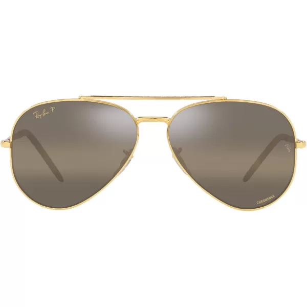 RayBan Rb3625 New Aviator Pilot SunglassesLegend GoldPolarized Clear Gradient Dark Brown