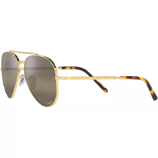 RayBan Rb3625 New Aviator Pilot SunglassesLegend GoldPolarized Clear Gradient Dark Brown