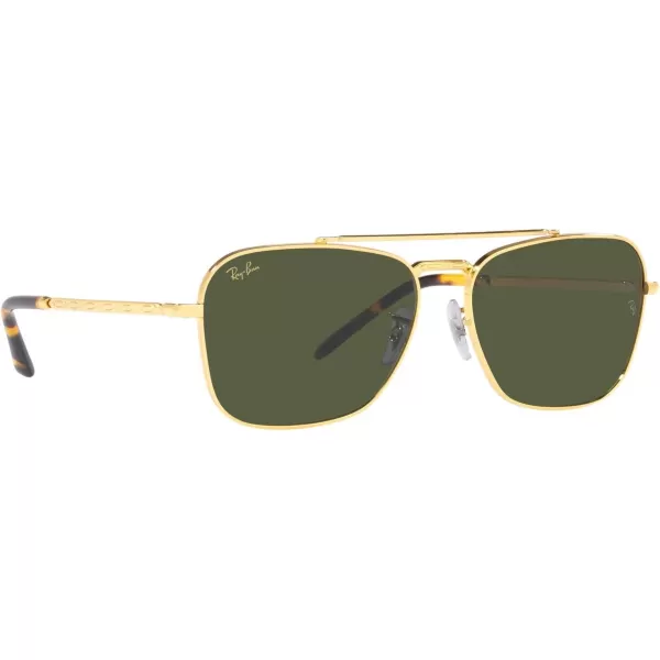 RayBan Rb3636 New Caravan Square SunglassesLegend GoldGreen