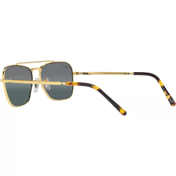 RayBan Rb3636 New Caravan Square SunglassesLegend GoldPolarized Clear Gradient Dark Blue