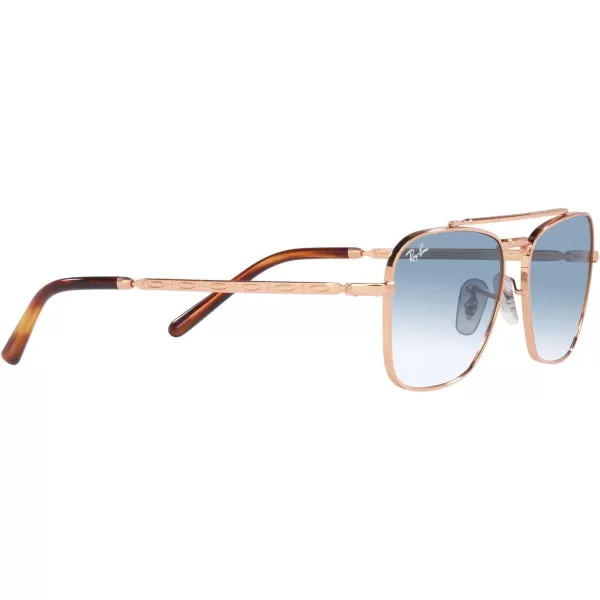 RayBan Rb3636 New Caravan Square SunglassesRose GoldClear Gradient Blue