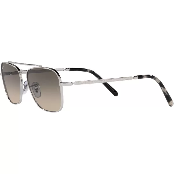 RayBan Rb3636 New Caravan Square SunglassesSilverClear Gradient Grey