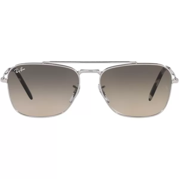 RayBan Rb3636 New Caravan Square SunglassesSilverClear Gradient Grey