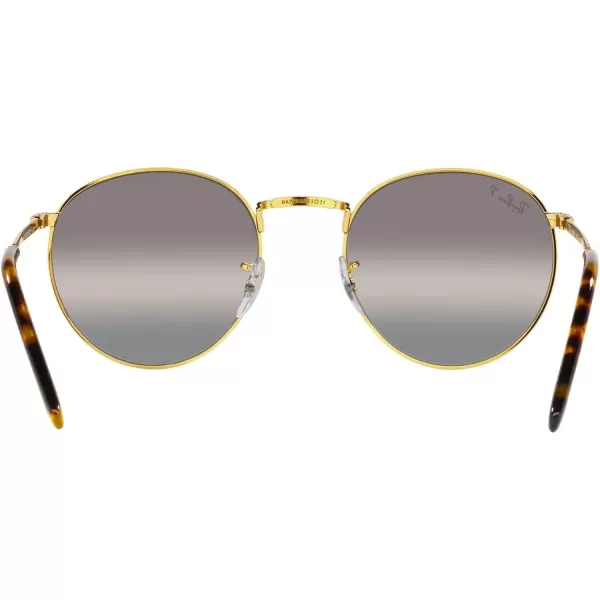 RayBan Rb3637 New Round SunglassesLegend GoldPolarized Clear Gradient Dark Grey