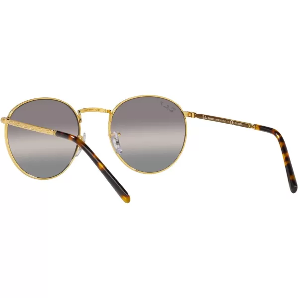 RayBan Rb3637 New Round SunglassesLegend GoldPolarized Clear Gradient Dark Grey