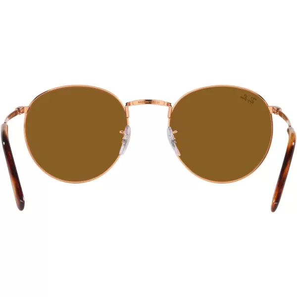 RayBan Rb3637 New Round SunglassesRose GoldBrown